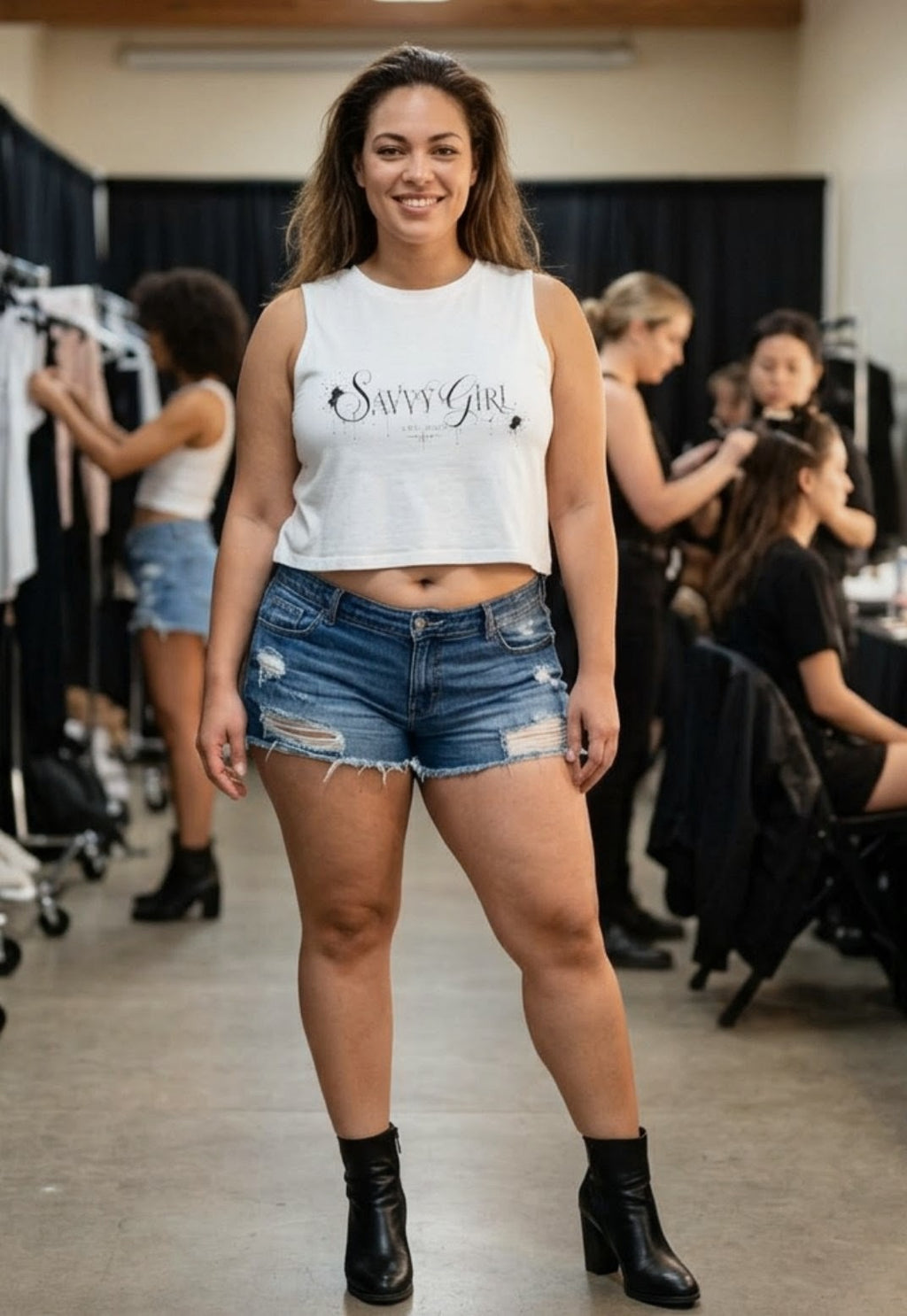 Cropped Sweatshirt — 'Oavy Girl' Gold Script Cropped Sweatshirt for Trendy_Casual Wear